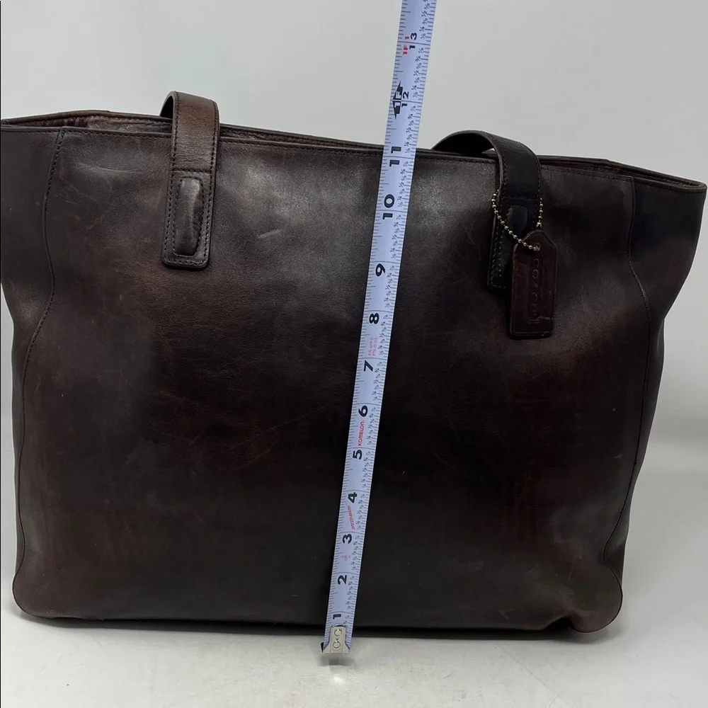 VINTAGE COACH 1997 LEGACY ZIPPER TOP TOTE CALFSKIN LEATHER MADE IN ITALY - Picture 13 of 17